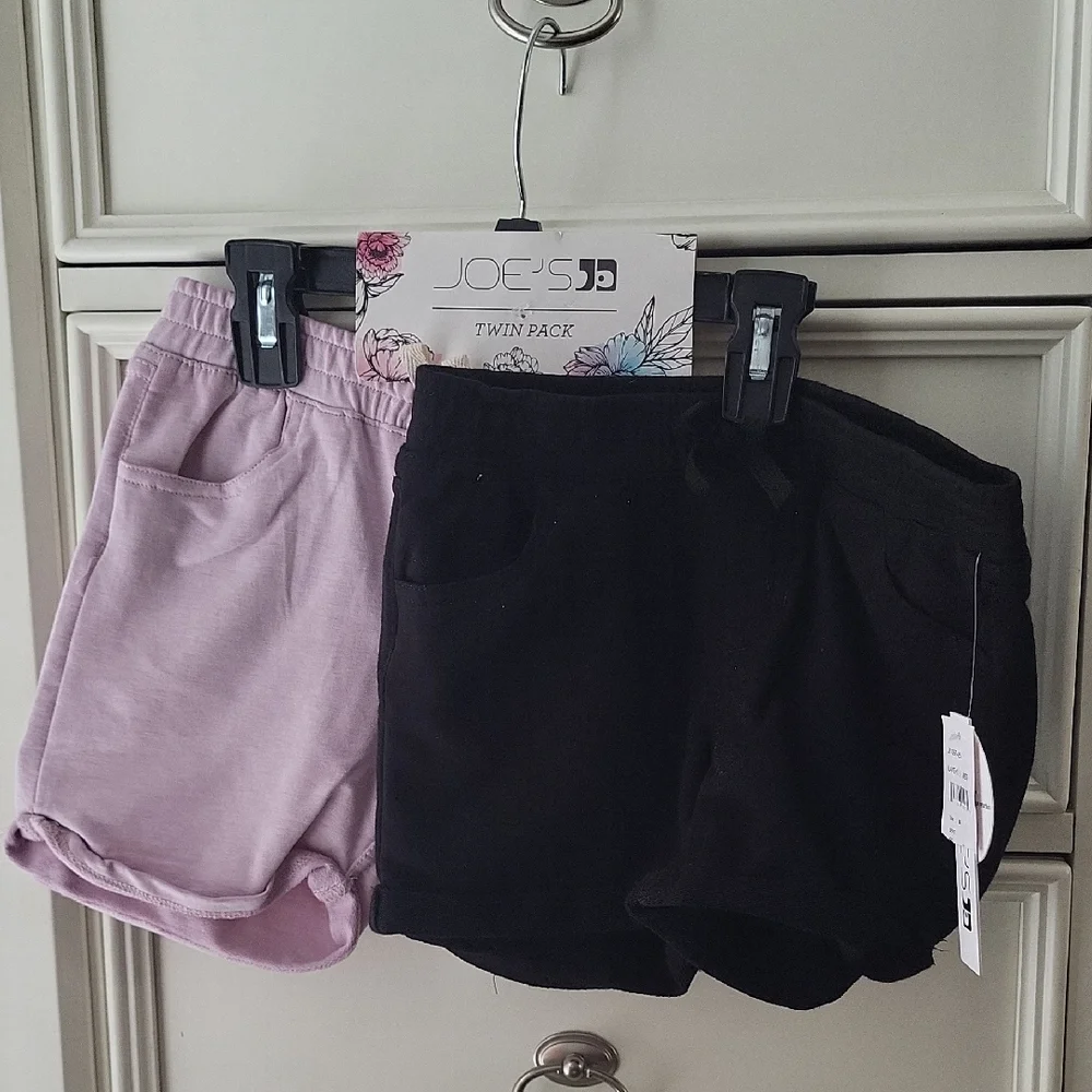 Joe's  Kids Shorts Twin Pack - Lavender and Black  6X NWT